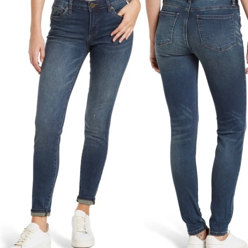 Kut from the Kloth toothpick skinny jeans gently worn